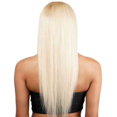 Blonde straight 13x4 transparent lace front wig