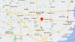Map of Detroit hair delivery