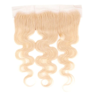 13x4 transparent blonde body wave lace frontal