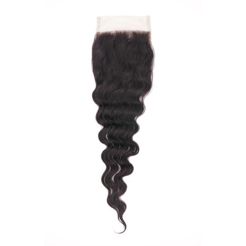 4x4 Brazilian Deep Wave Transparent Closure